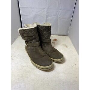 Helly Hansen Women`s Green Leather Boots Size 8